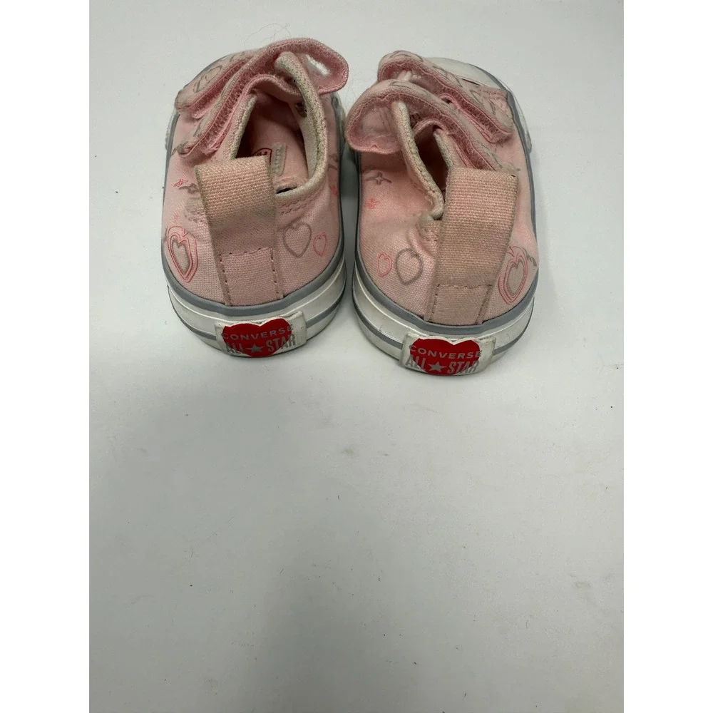 Converse‎ All Star Pink Heart Toddler Girls Sneakers Shoes Size US 4